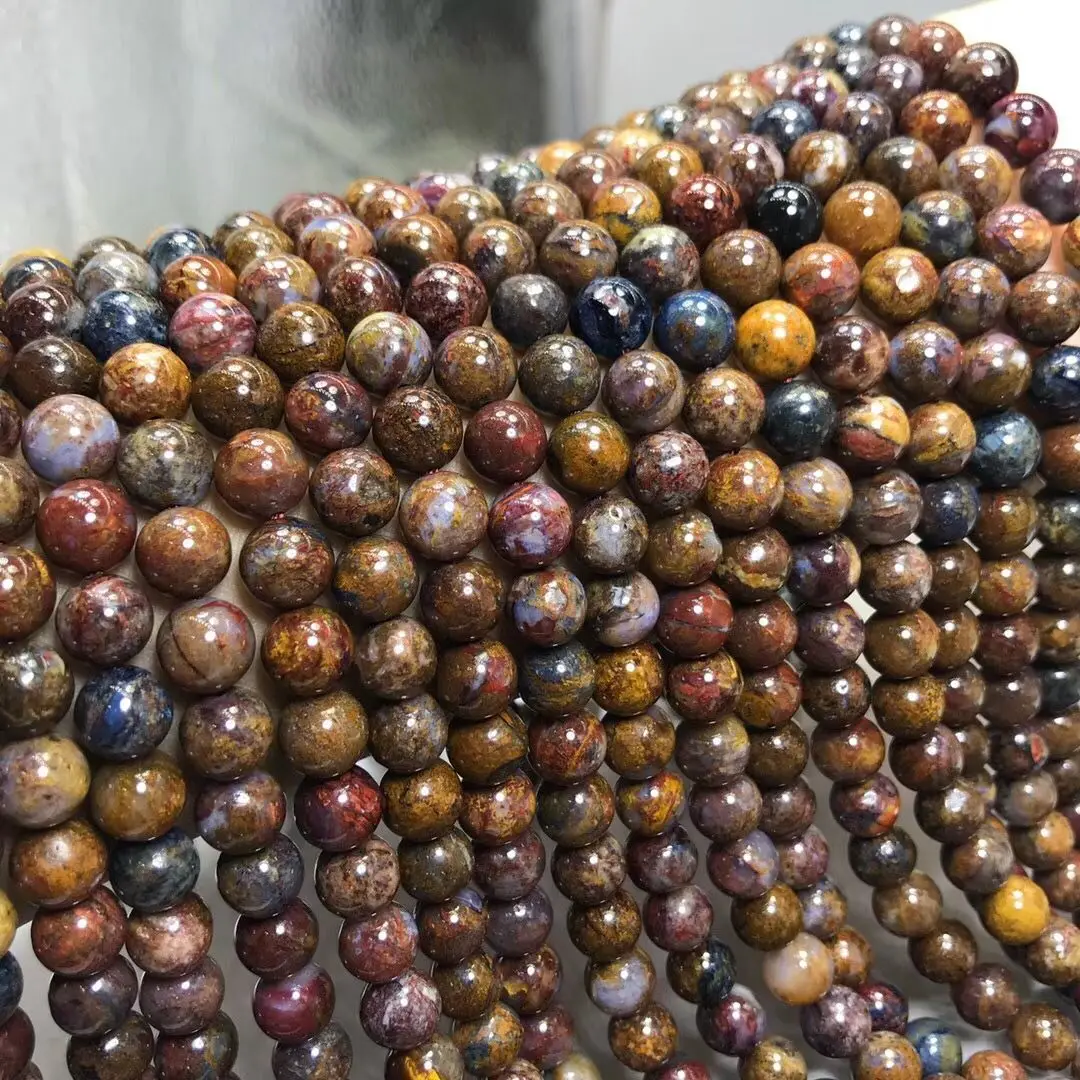 12mm round natural gemstone semi precious pietersite beads