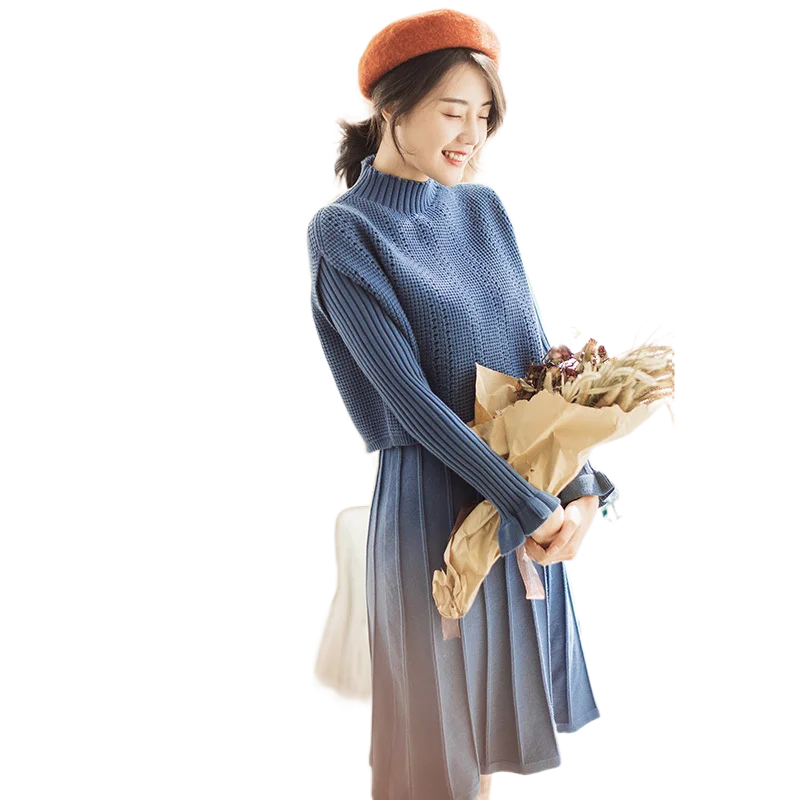 Высококачественные повседневные свободные элегантные накладные платья из двух частей женские Другие платья