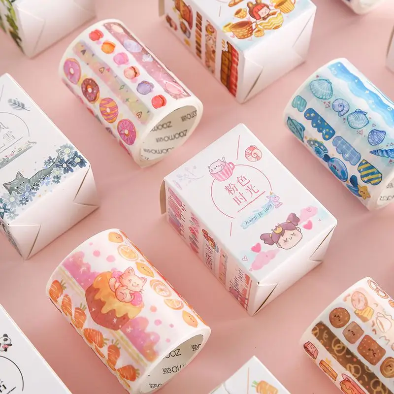 cute meat ball fat planet and paper tape  Japanese material girl heart ins sticker