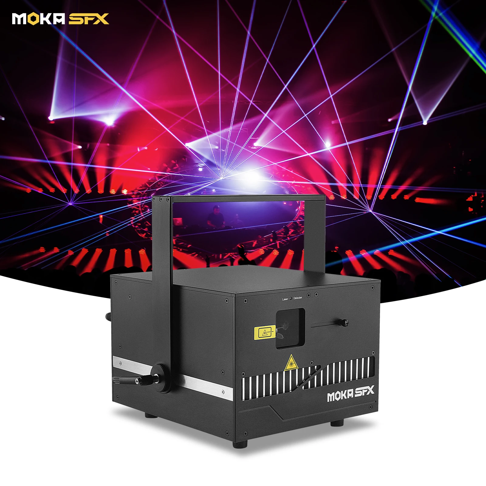 MOKA SFX 10W Lights Lazr Color Disco Rgb Led Stage Lighting Lamp On The Laser Light with A Party At Show Of Company Laser Light
