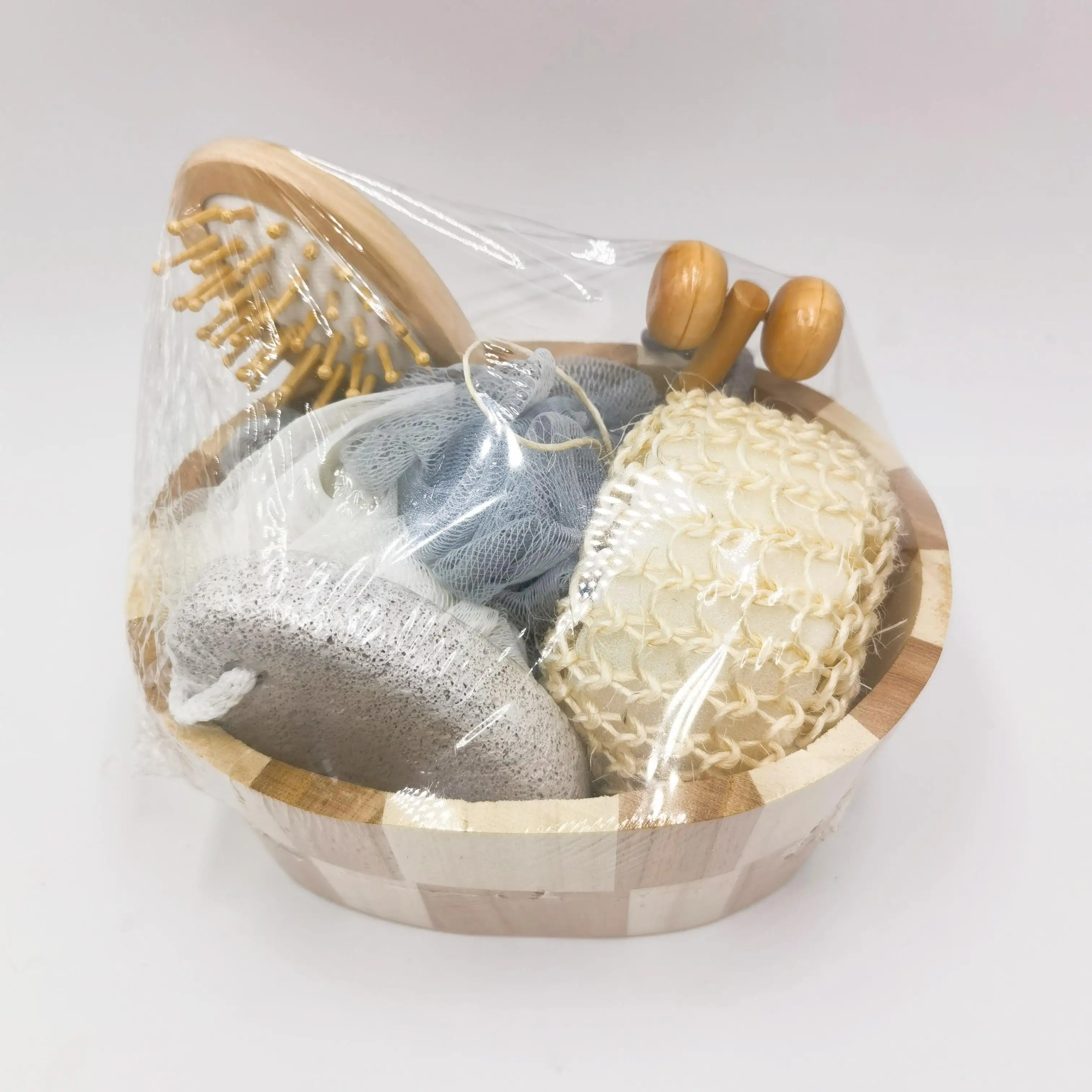 Custom Package Bath Tools Body Hair Massage Sponge Foot Pumice Stone Gift Set For Exfoliating