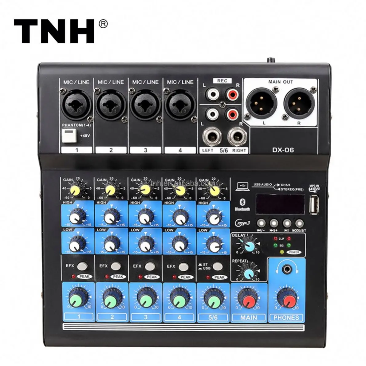 DX-04 Профессиональный 4-канальный микшер мобильный телефон прямая трансляция компьютерная запись Домашнее аудио оборудование KTV