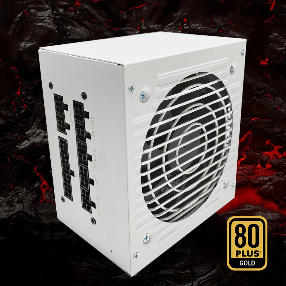 Супер эффективный блок питания для компьютера Atx 80Plus золотой полностью модульный белый 700 Вт компьютерного сервера