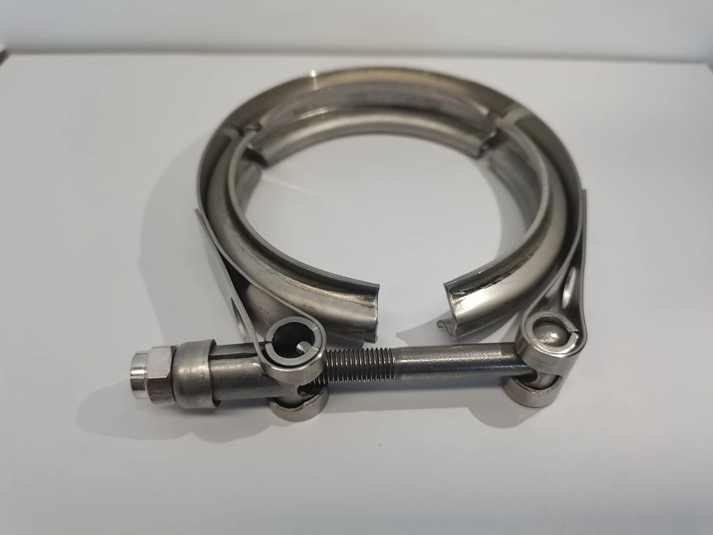 304 Clamp Quick Release Pipe Clamp Stainless Steel  V Type Band Clamp High Precision Polishing