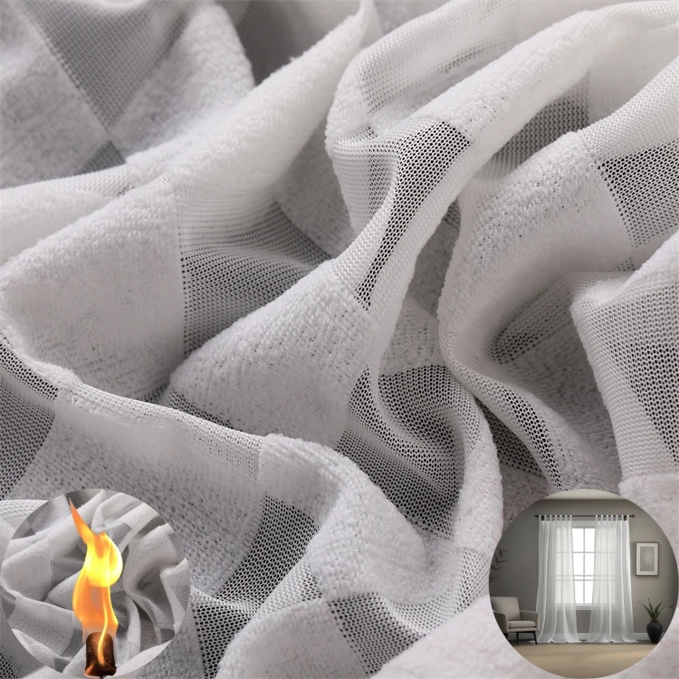 Высококачественная огнестойкая ткань для штор из 100% полиэстера
