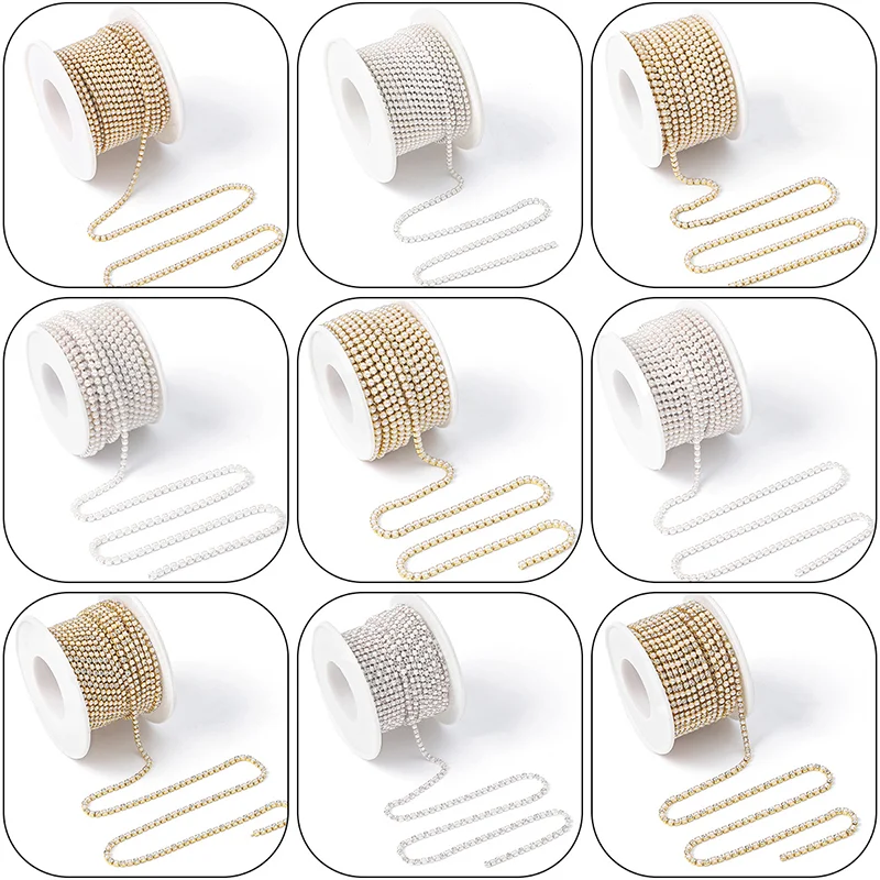 New fashion trend Garment accessories Diamond Pearl Bead Mash-up Rhinestone Chain