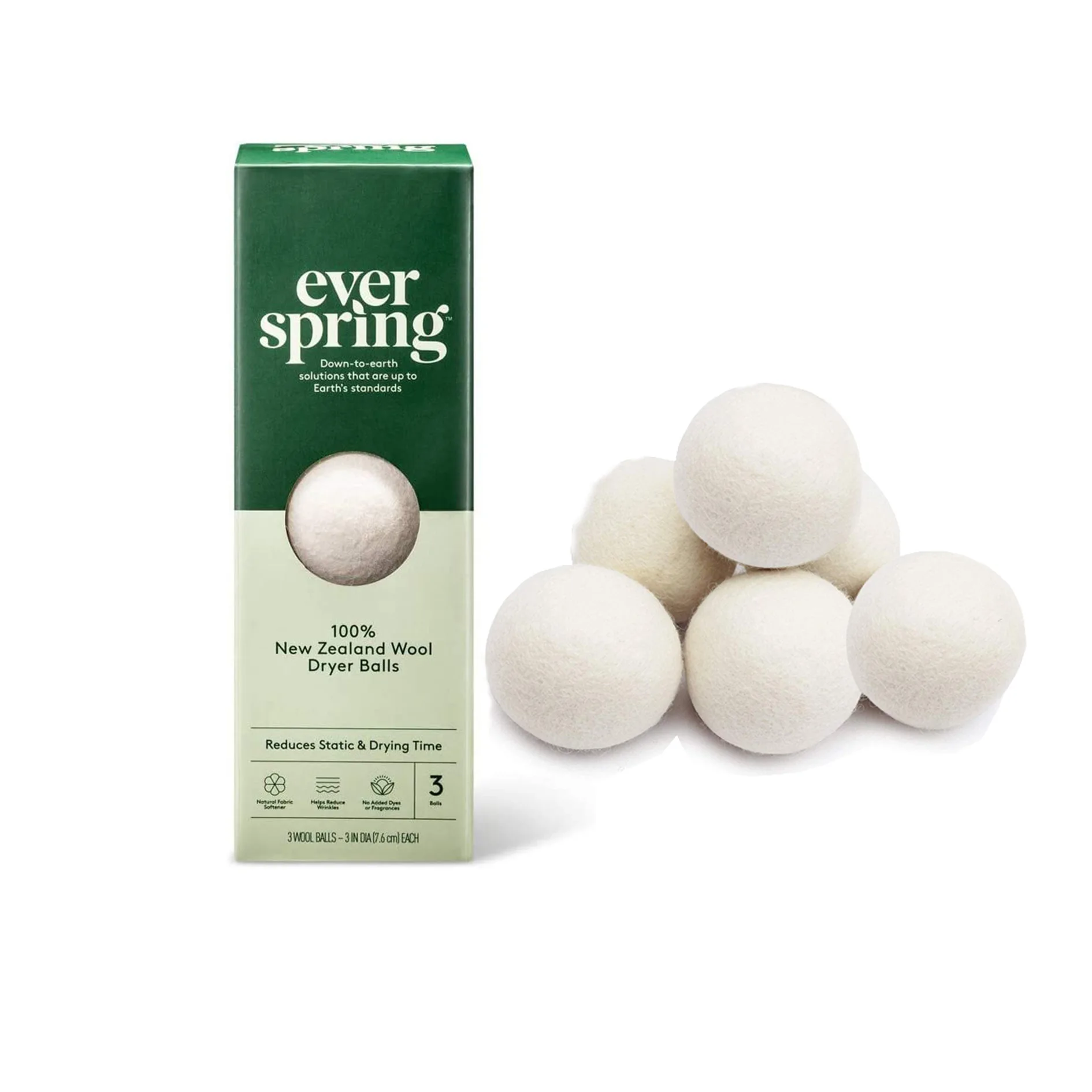 Reusable Natural Fabric Softener New Zealand Wool Dryer Balls Organic for Laundry Dryer Sheets Alternative Speed Up Dry Time