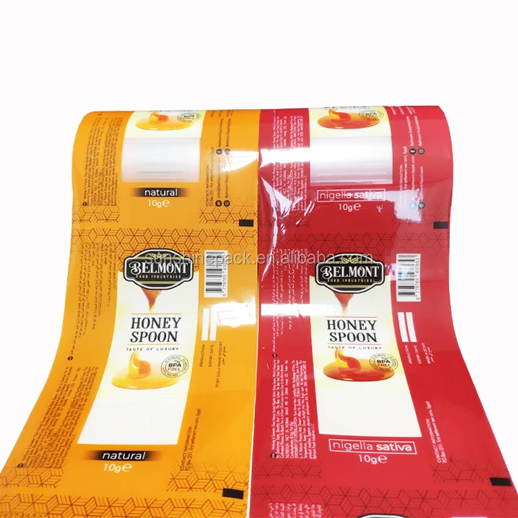 Food packaging film roll Banana Chips Snack filling machine plastic film roll