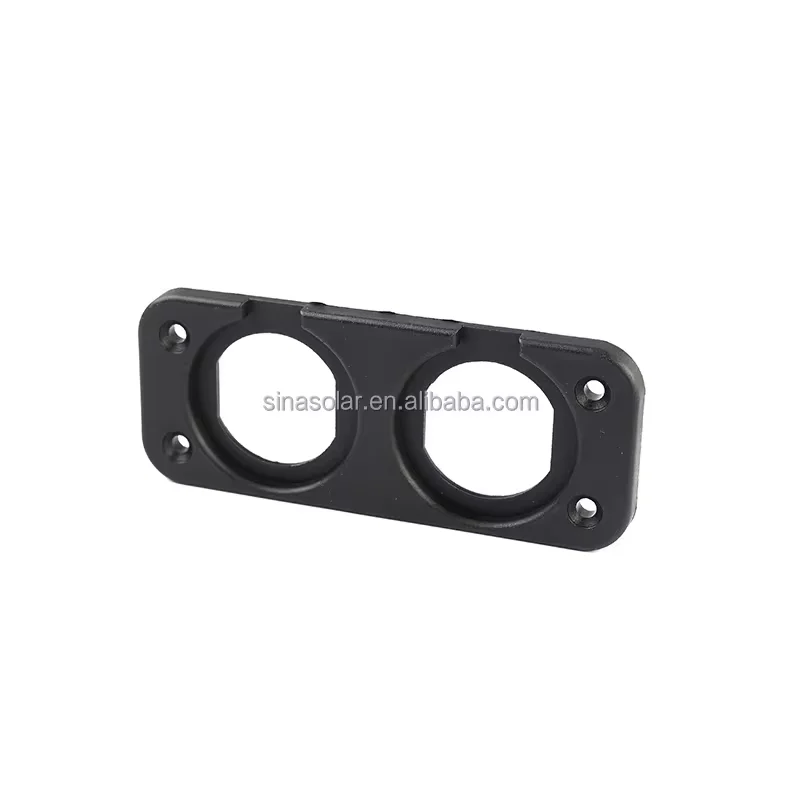 Waterproof Plastic PA66 Base Dual Car RV Boat Charger Panel Mounted Rear Two Holes Position Power Socket