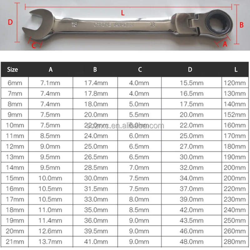 72 Teeth CRV Torque Flexible Ratchet Wrench 6~24mm Folding Head Chrome Vanadium Steel Ratchet Spanner Set For Bike Car