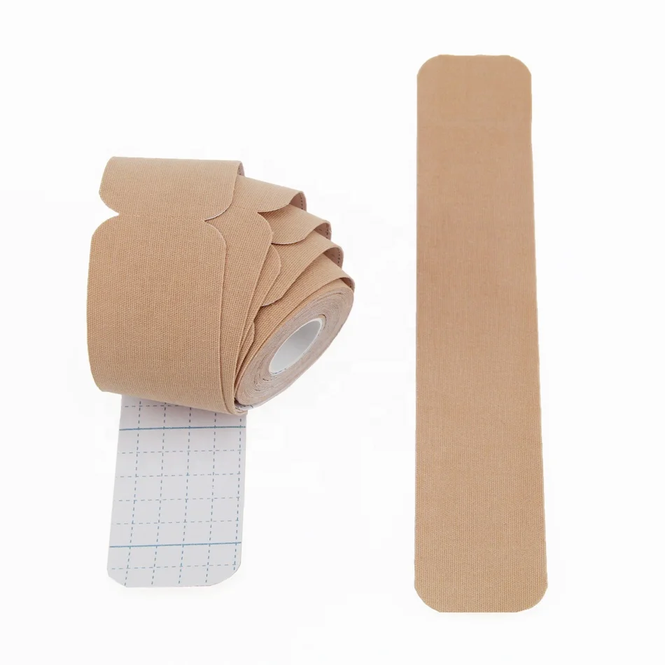Хлопковая эластичная клейкая повязка, спортивная лента для поддержки мышц, кинезиологическая лента