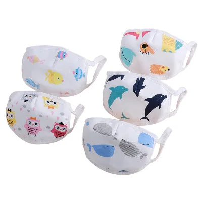 Оптовая продажа, Детская моющаяся сменная накладка на лицо с фильтром и принтом пыли