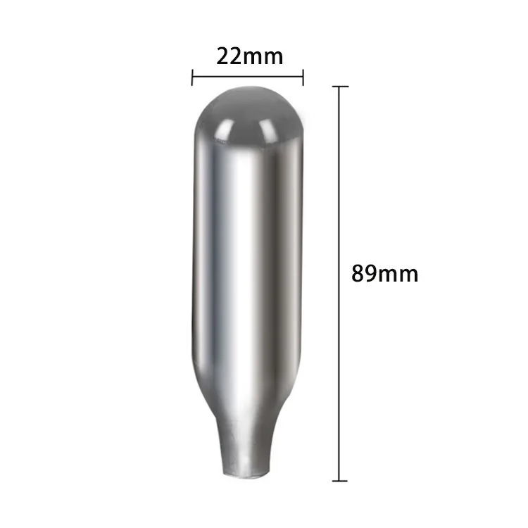 
High quality stainless steel mini co2 gas cylinder 12g 16g cylinder 