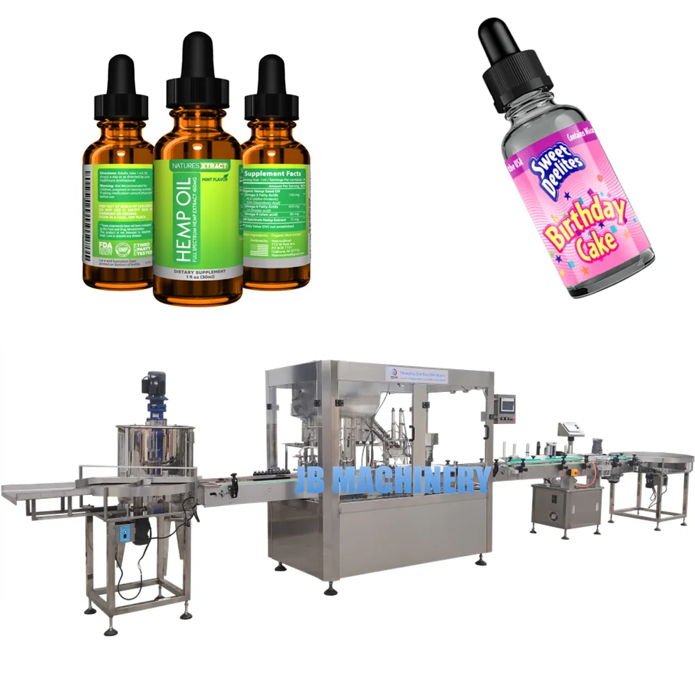 Multifunctional YX4 dropper bottle line for CBD oil detect reagent tube electronic cigarette liquid filling machine