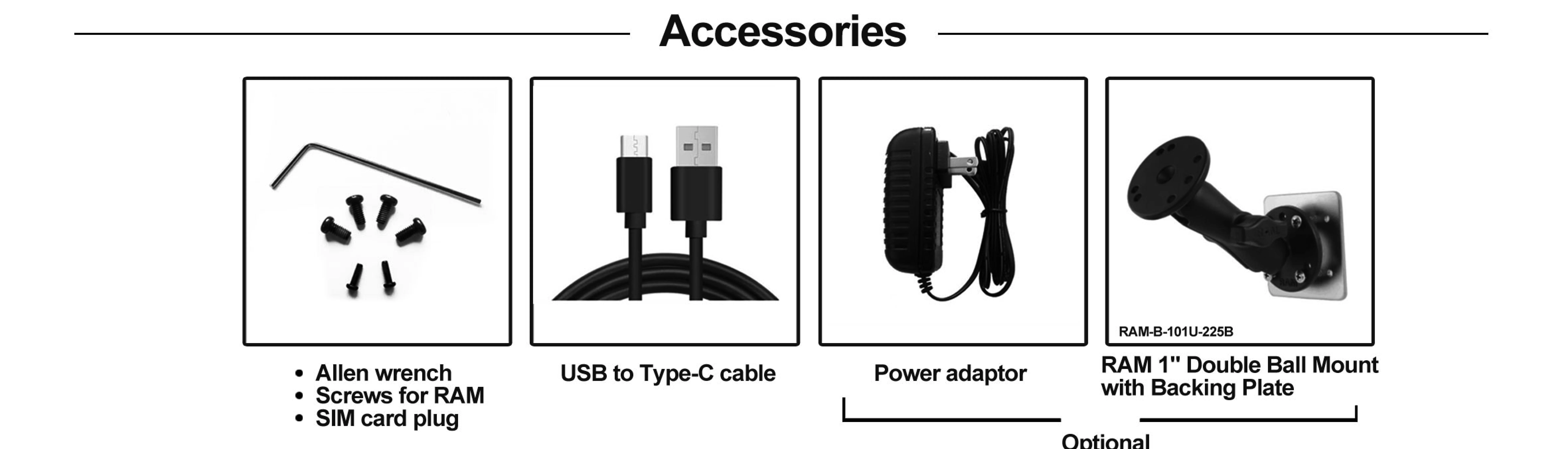 7 inch IP67 rugged in-cab Google mobile service certificate tablet with RAM mount and industrial interface for driver monitor