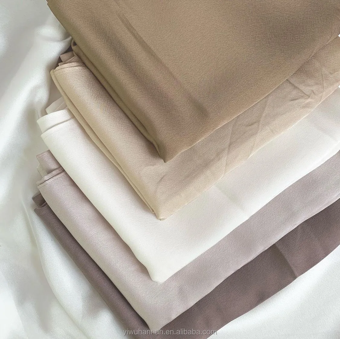 Latest Fashion luxury long scarves shawls solid color Crepe satin silk matte satin hijab