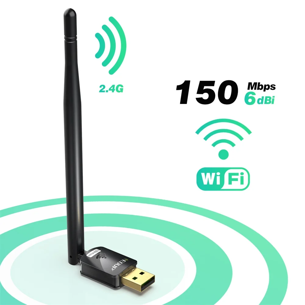 EDUP 150M Wireless USB wifi dongle USB wifi adapter dual band USB Wifi Adapter with External 6dBi Antenna