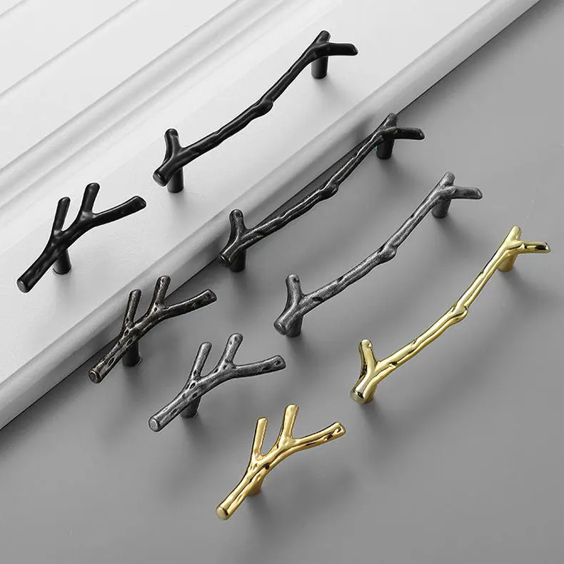 Modern Tree Branch Furniture Handle size 96mm 128mm hardware popular high quality door handles kitchen cabinet handle