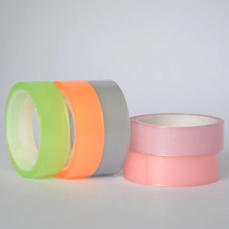 Cheap office single sided Color transparent adhesive tape with plastic core