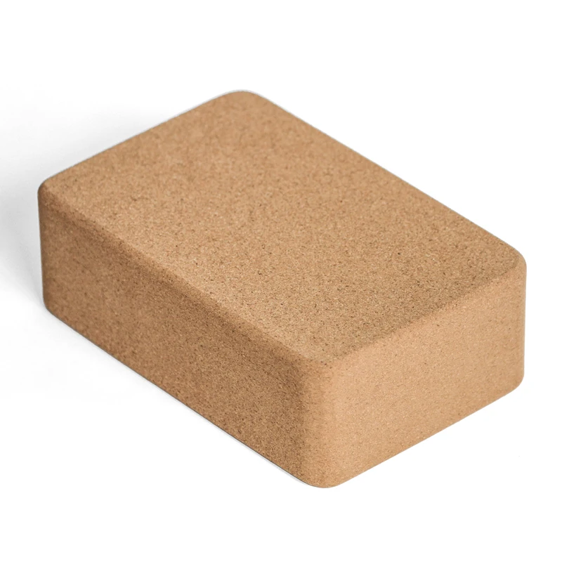 Yoga accessories fitness cork block yoga block with logo natural cork product cork yoga bricks