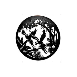 Wholesale Wall Art Eagle Wall Decorations With Round Frame Metal Home Decor Wall