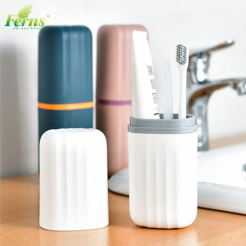 Portable Wash Cup Simple Toothbrushing Cup Travel Toothpaste Toothbrush Storage Box Tooth Cylinder