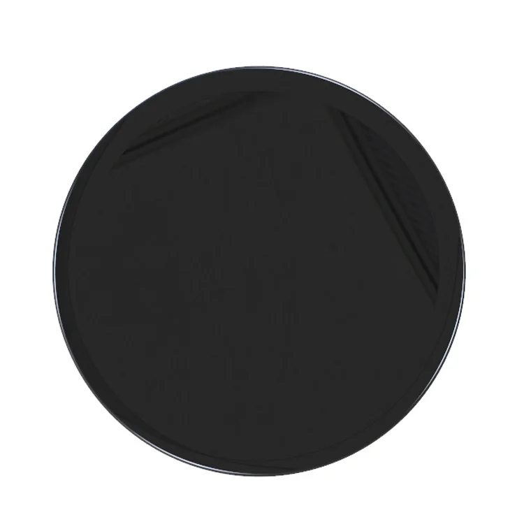 
15cm x1.5cm Black non-slip round melamine coin tray 