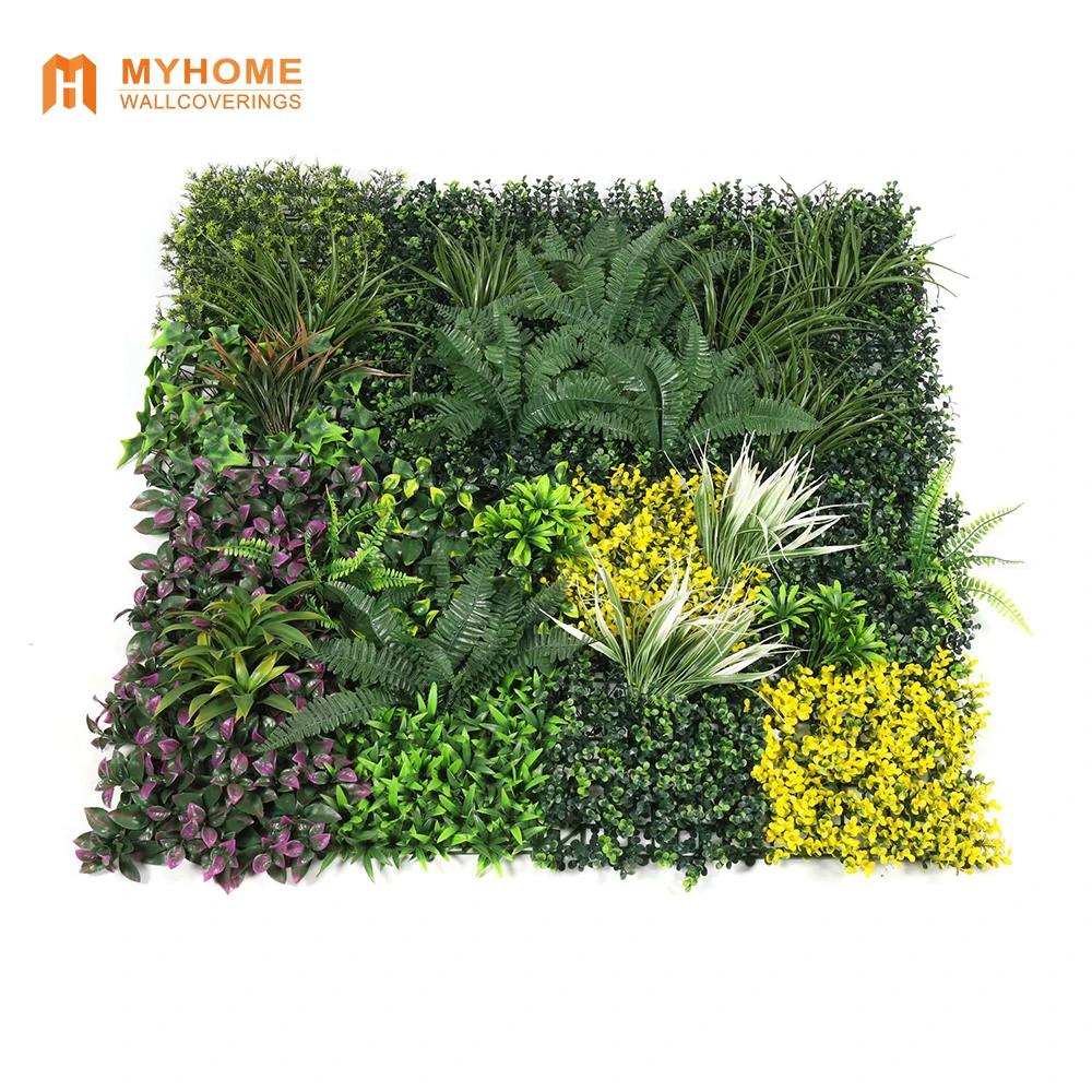Wholesale Outdoor Boxwood Artificial Foliage Hedge Plants Green Grass Wall Panels for Garden Decoration