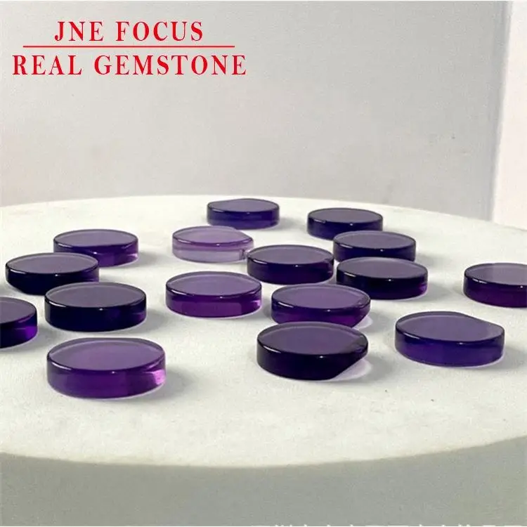 Loose Gemstone Eggs Cross-Border European And American  Piezoelectric Amethyst  Round Ring Gem DIY Ornament Accessories