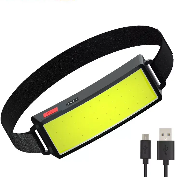 USB Rechargeable four color Safety Light headlamp flashlight w in battery sensor LED Head Torchith led Head Lights Built