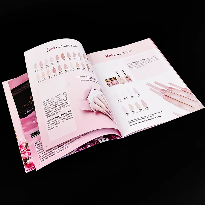 Custom Printing Catalog Brochure Booklet Magazine Perfect Binding Paper book printing