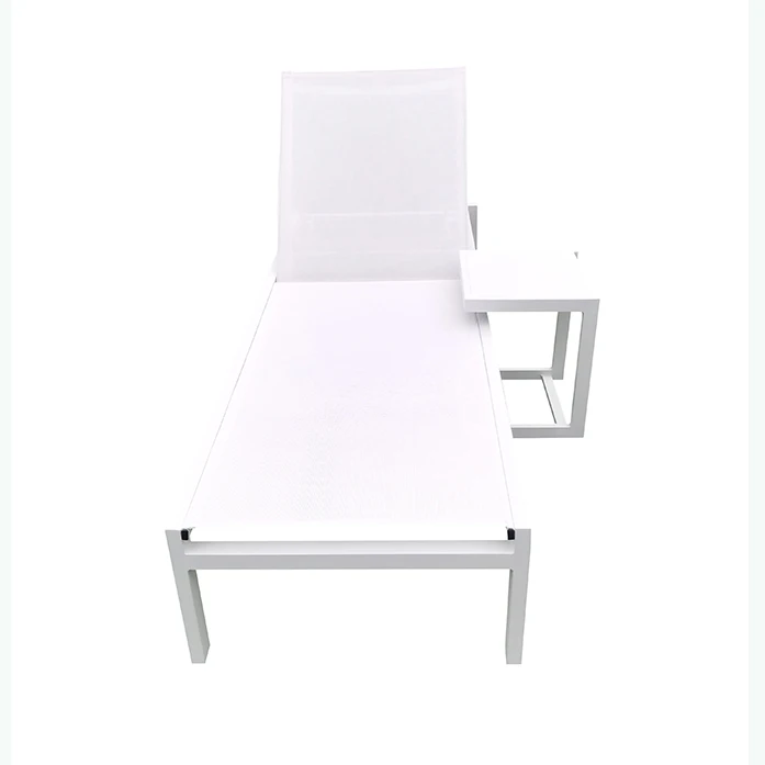 White Luxury Design Outdoor Loungers Furniture Sun Beds Patio Chaise  Beach Pool Chair Sun Lounger Garden Outdoor Furniture Set
