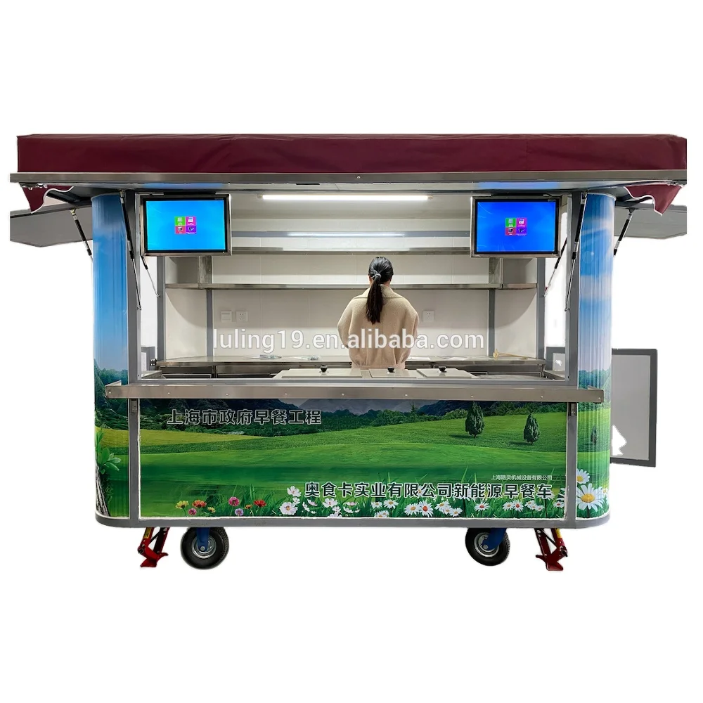 
customized mobile hamburger food cart mobile pizza food trailer 