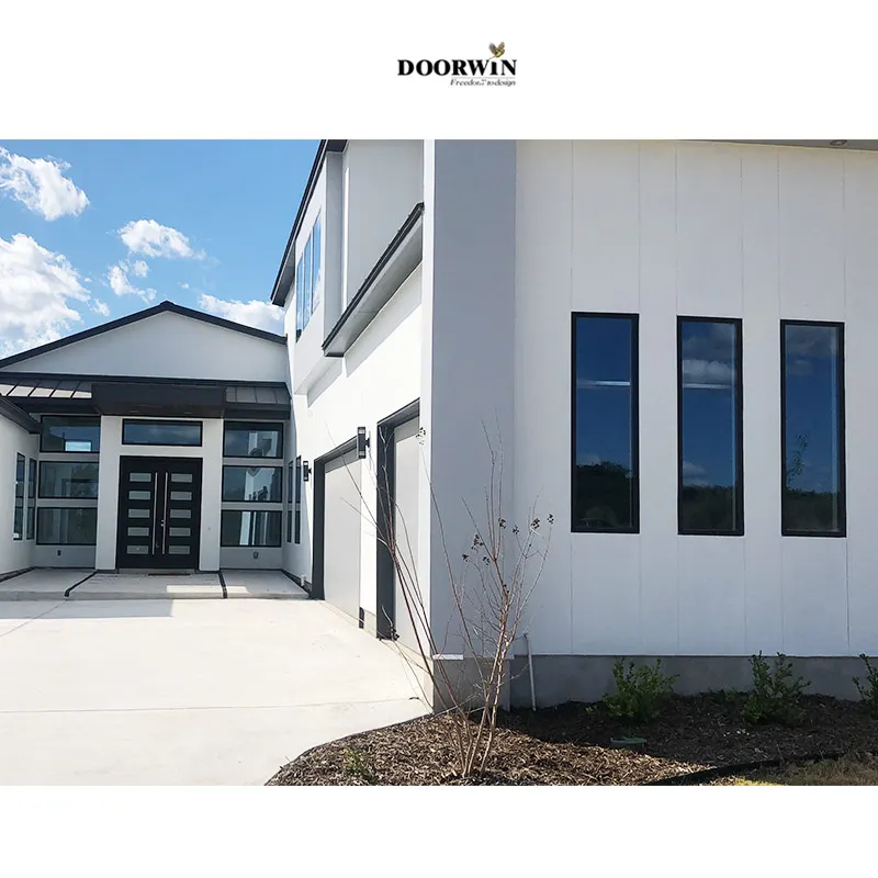 Doorwin Australian Standard Manufacturer Designs Sound Proof Double Glazed Aluminum Fixed Windows For House