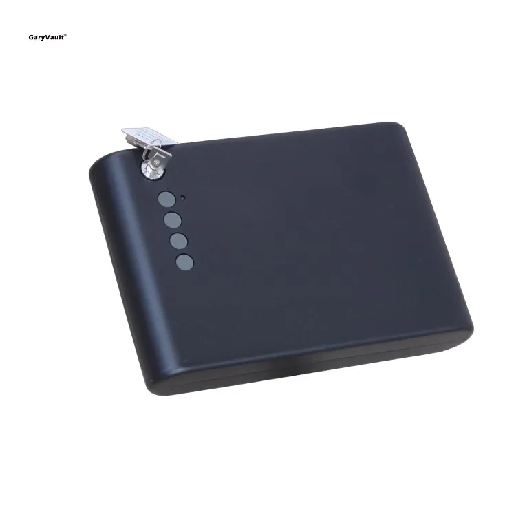 All steel mechanical password key double lock car portable mini gun safe metal jewelry gun safe