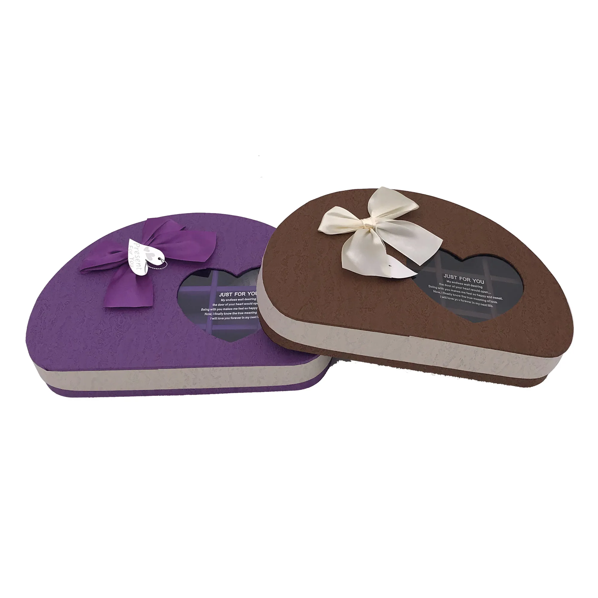 Chinese Supplier Professional Custom Chocolate Candy Wrapping Paper Box With Bow Decoration