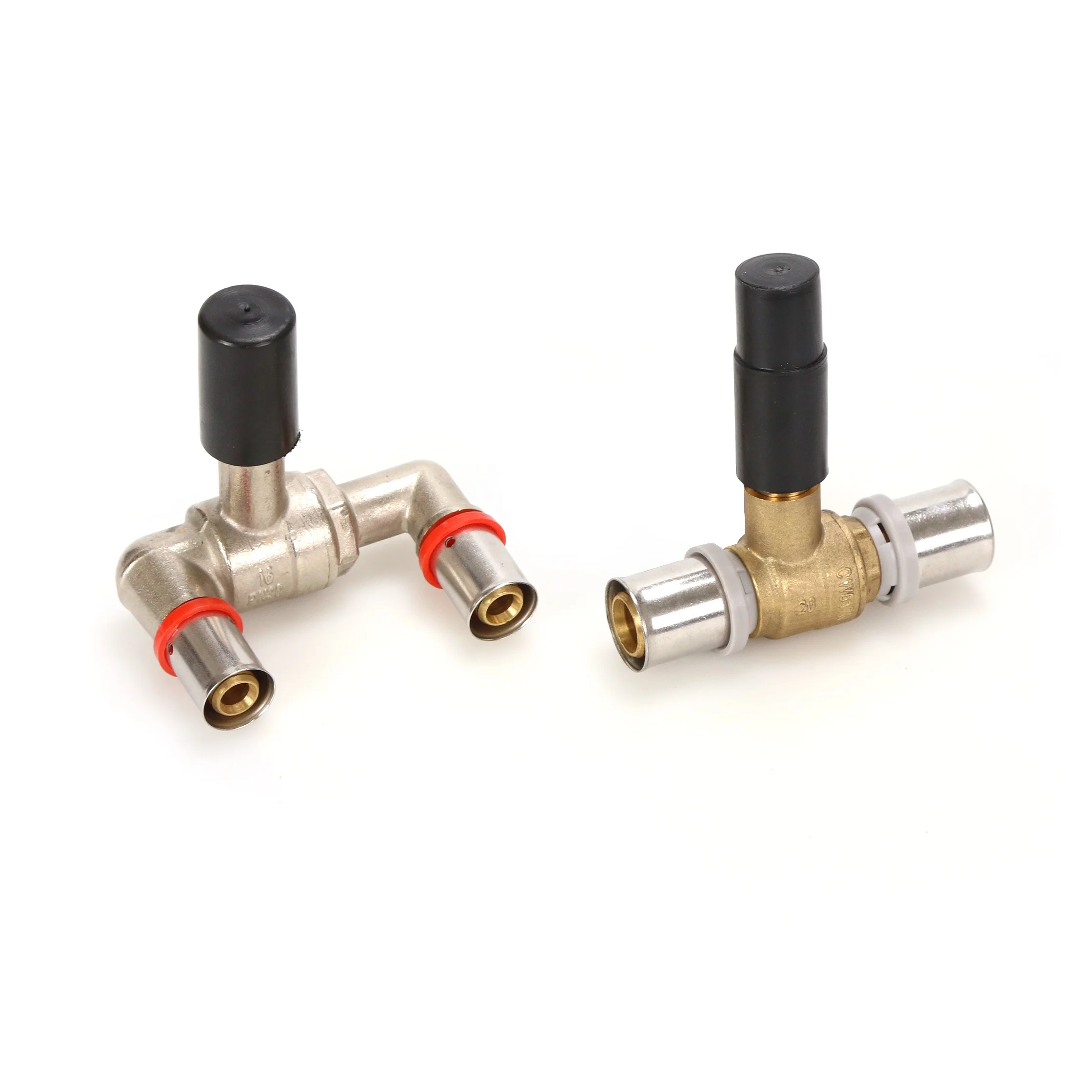 MINGSHI plumbing materials floor heat system multilayer pexalpex pipe using Buried Brass Two Heads Ball Valve