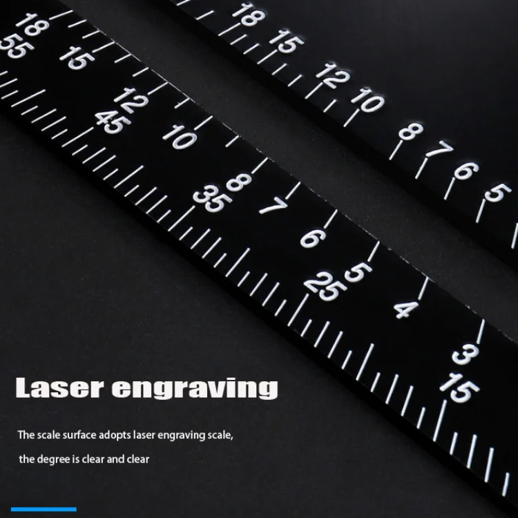 7 inch  Aluminum Alloy  Triangle Ruler Square Triangle Angle Protractor For Woodworking Miter Measuring Tools