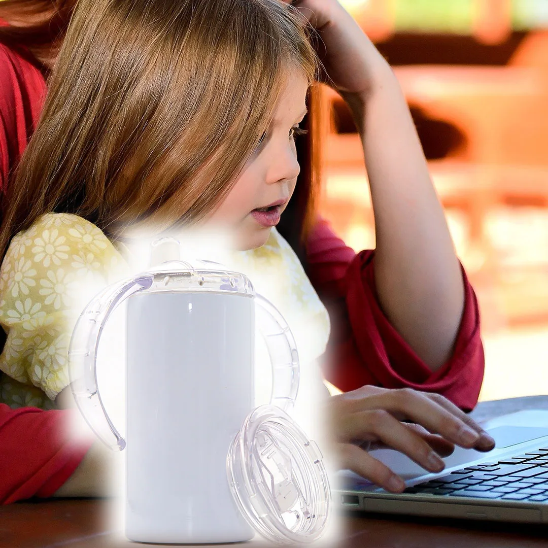 12 унций Детская кружка Бутылочка для молока воды без БФА крышки SK прямые сублимационные заготовки из нержавеющей стали