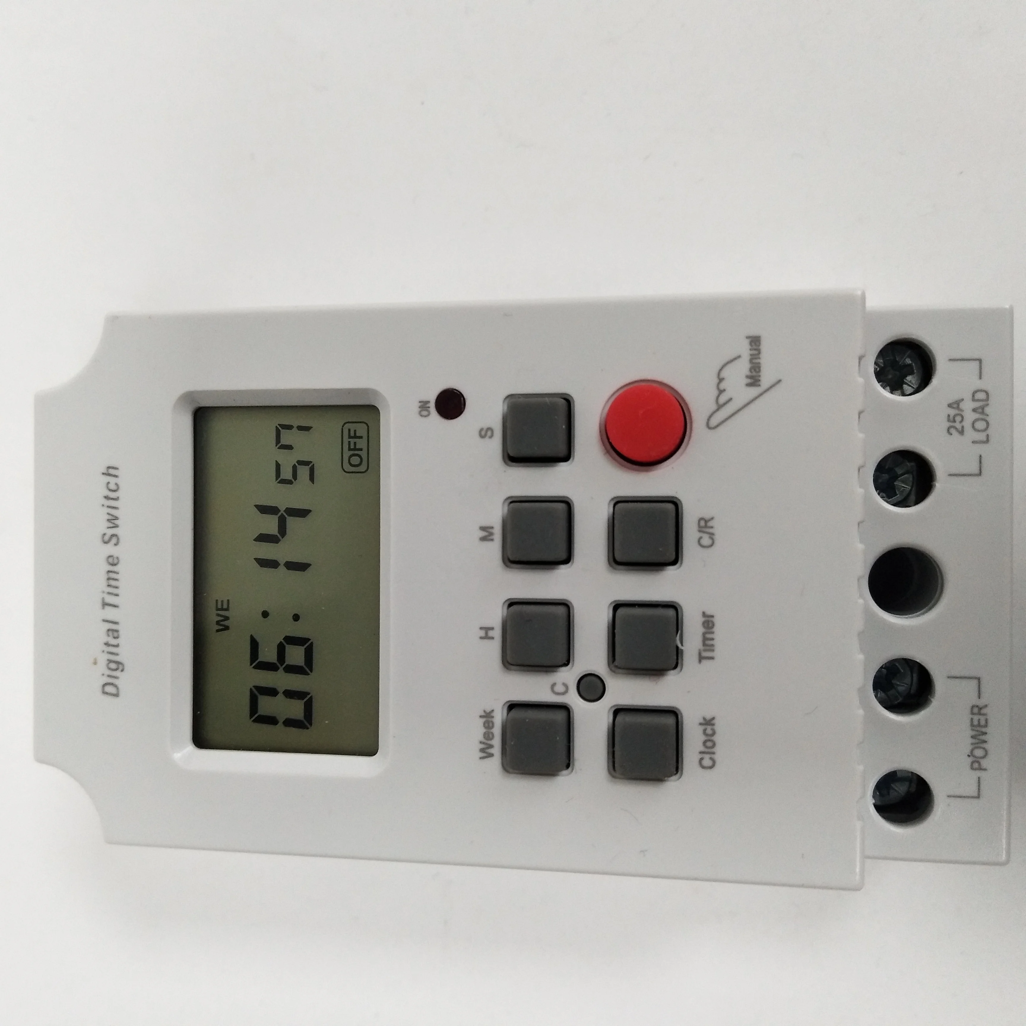  CE RoHS 220V 230V 250V 25A ежедневный программируемый цифровой таймер Seconnds