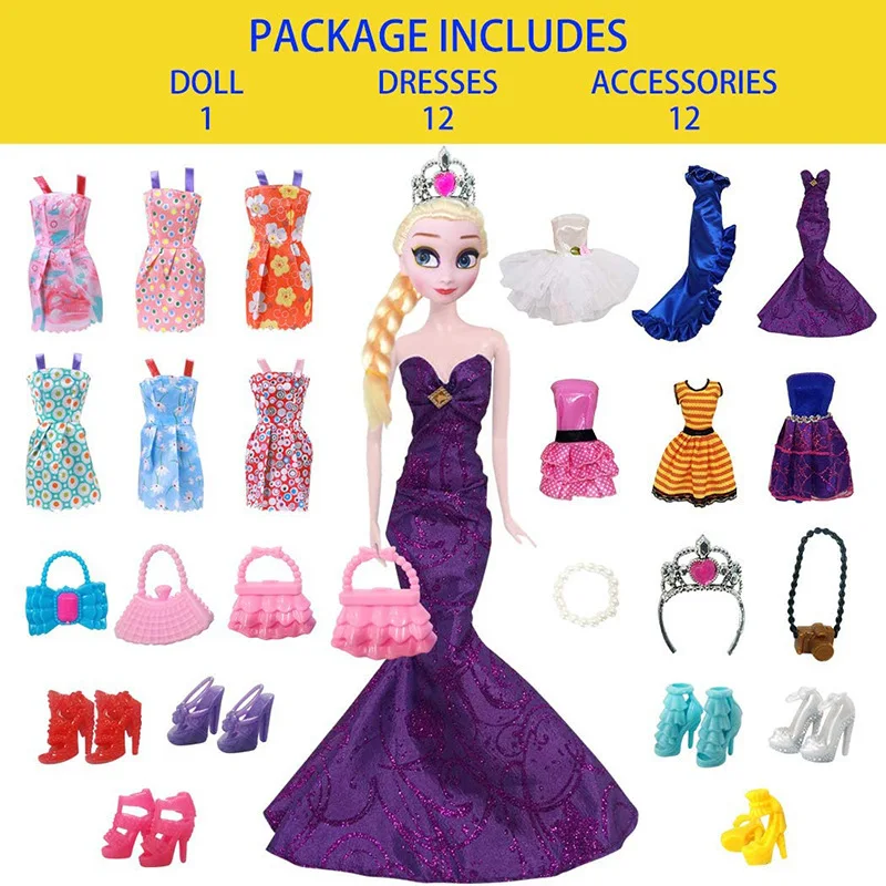 Doll Suit Fashion Short Skirt Casual Dress Up Girls Toy  Advent Calendar Blind Box as Christmas Gift for Kids