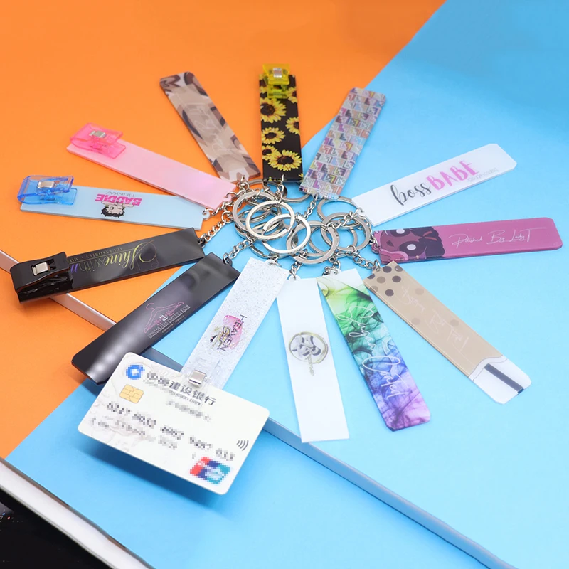 
Wholesale Acrylic Material Logo Printed Card Puller Custom Your Own Cute Credit Card Pullers For Long Nails 