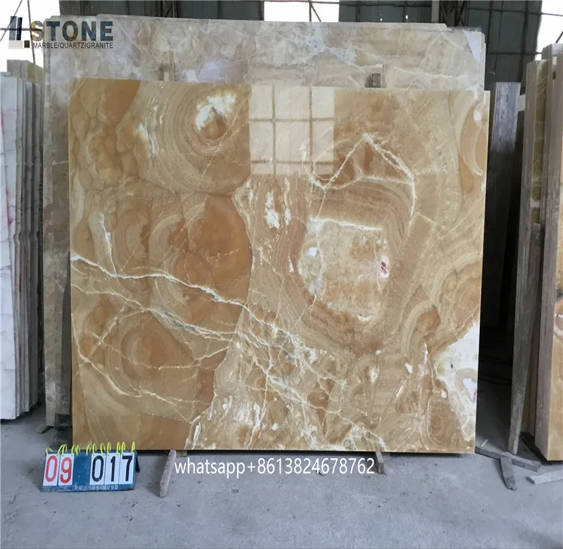 honey onyx marble for TV wall and bookmatch wall and stair case with luxury stone yellow marble slab