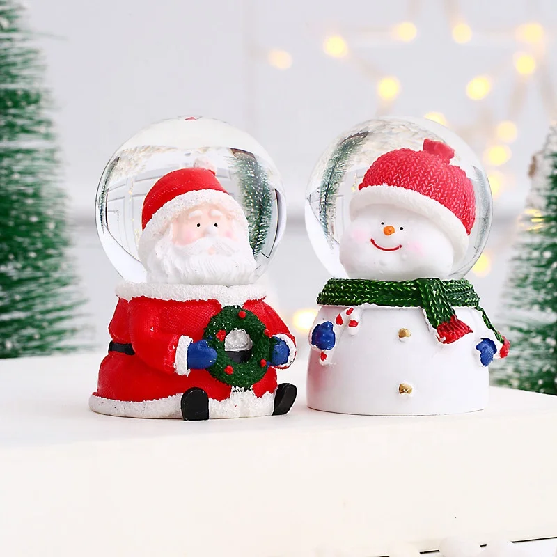 Customed Luminous Personalized Design Cute Gift Glass Christmas Snow Globe