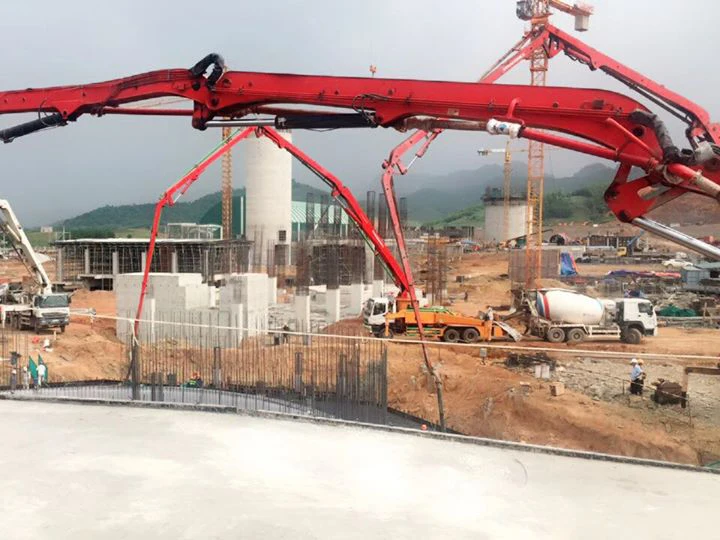 HB72V Brand New 72 m Concrete Boom Pump Truck 180 m3/h Output Mounted Concrete Placing Boom Pump Micro Fuel Pump Truck