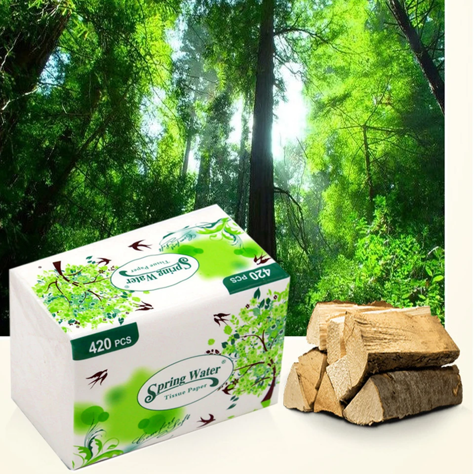 Factory direct wholesale 100% virgin wood pulp facial tissue 2ply 3ply soft pack  facial tissue paper