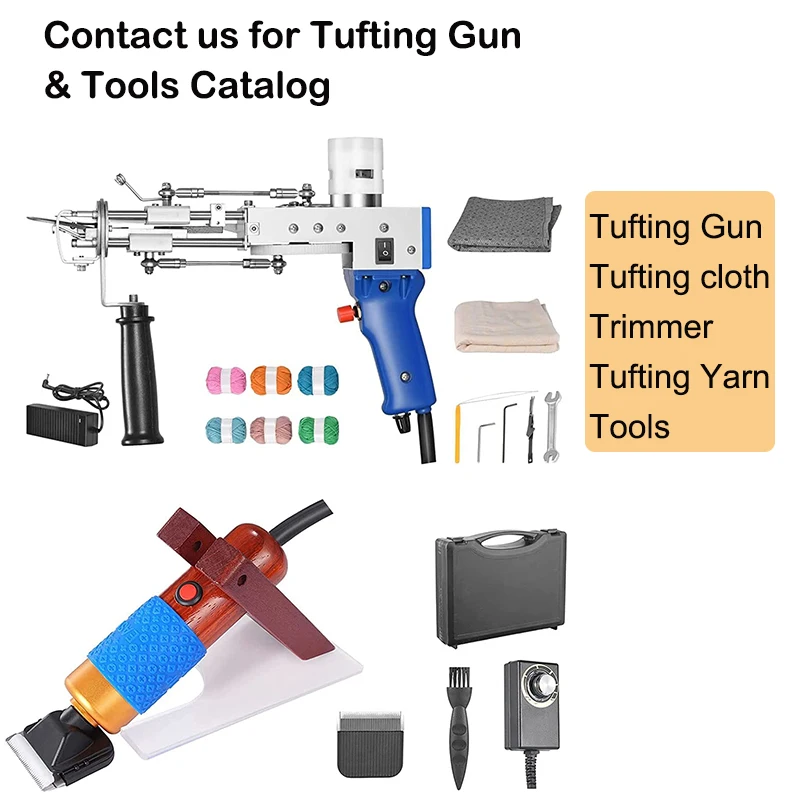 Tufting Gun Carpet Weaving Machine 2 in 1 Cut and Loop Pile Electric Handheld Knitting Tool Cloth Rug Gun Machine Starter Kit