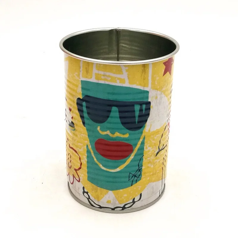 450ml 15oz Hot Sale Recyclable Round Water Cup Tin Whiskey Can Rum Drinking
