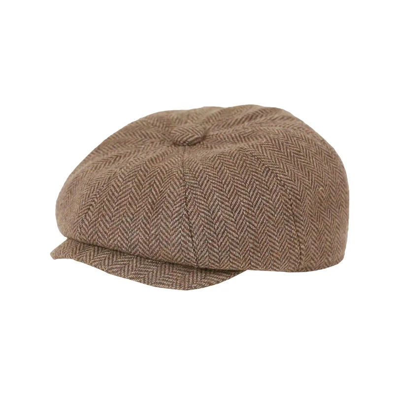 Детская осенне-зимняя плоская кепка из плюща, восьмиугольный Модный берет в Западном ретро стиле для малышей, детский берет, кепка газетчика