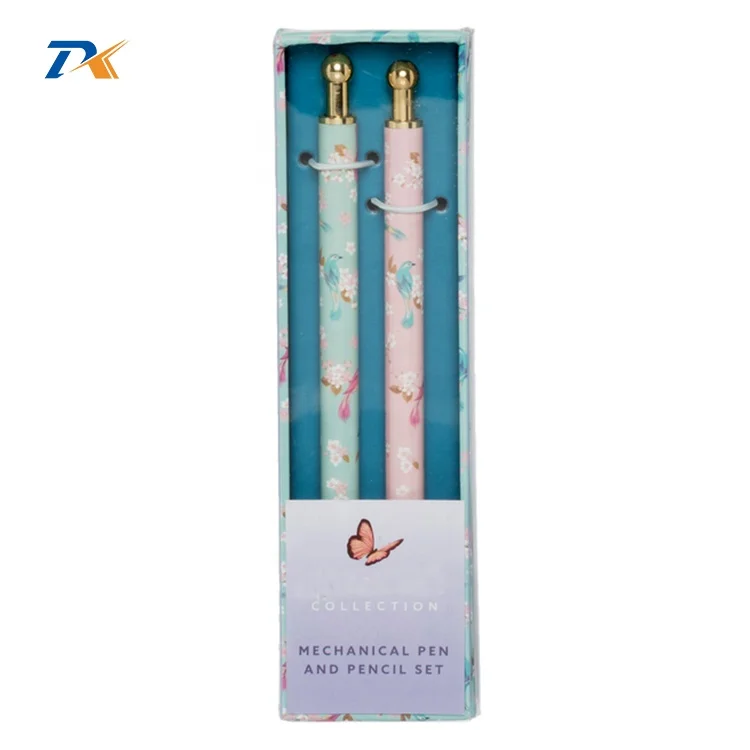
modern women Birds Gift pen set Mechanical Pen and Pencil Set with gift box 